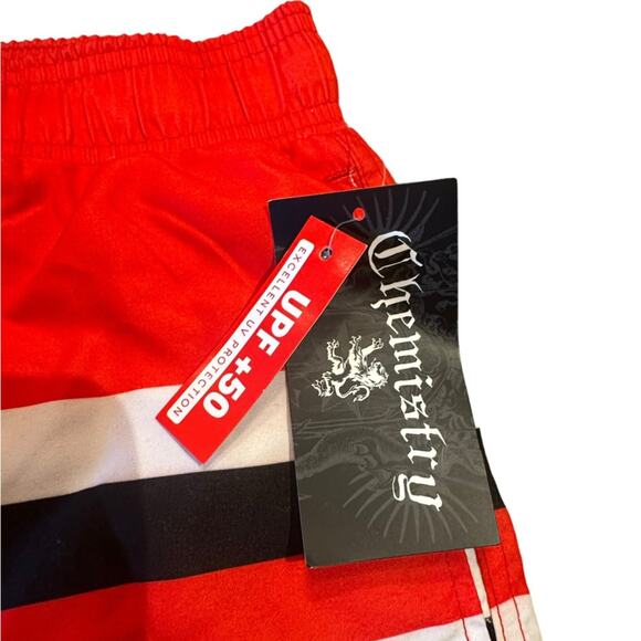 Chemistry Mens Size Medium NASA Red White and Blue Swim Trunks NWT - Picture 2 of 7